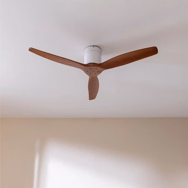 Ventilatore a soffitto Cecotec EnergySilence Aero 5400 Classic Bianco e Legno Scuro con telecomando e timer