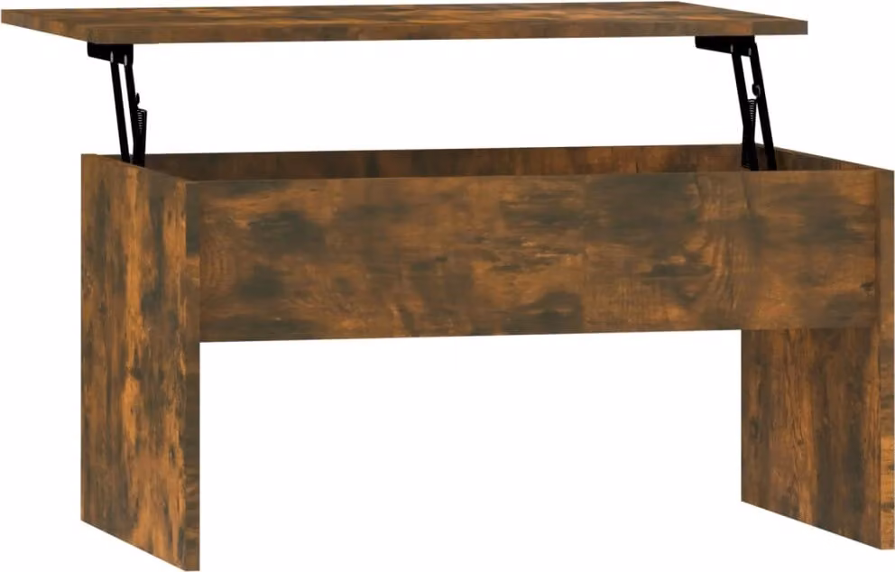 Tavolino Rovere Fumo 80x50,5x41,5 cm in Legno Multistrato