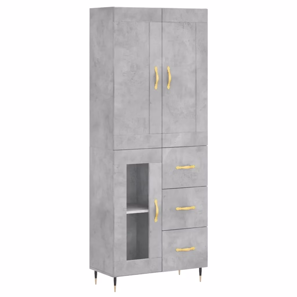 Credenza Buffet Armadio da Cucina Design Mania Grigio Cemento L: 69,5 cm, P: 34 cm, H: 180 cm – 2