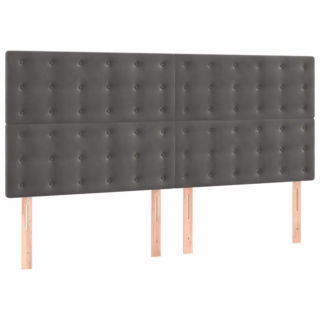 Testiera Decorativa Design Mania in Velluto Grigio Scuro L: 180 cm, P: 5 cm, H: 118-128 cm – 2