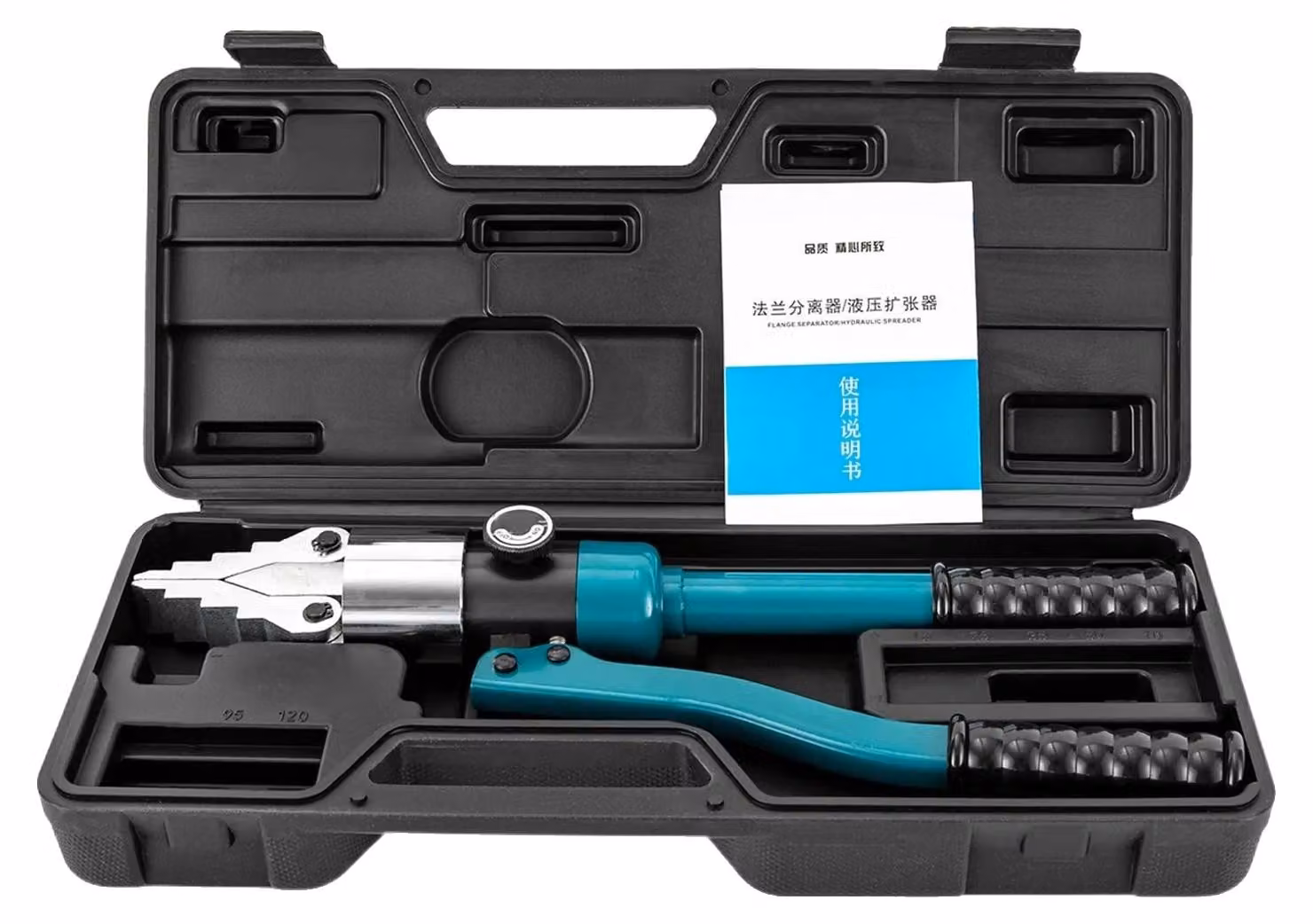 Espansore per flange idraulico, impugnatura ergonomica, design compatto per una facile conservazione, colore blu