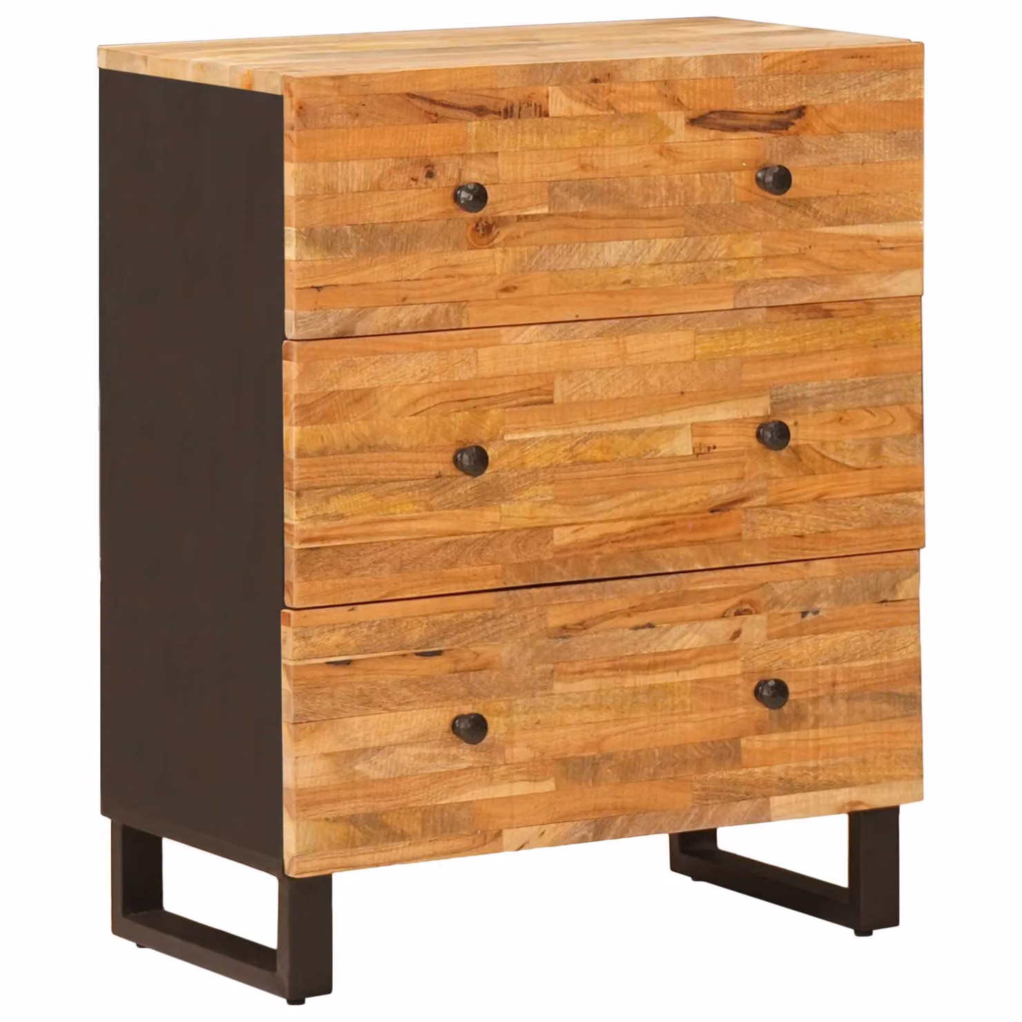 Credenza con ripostiglio moderna vidaXL in legno di mango marrone L: 60 cm, P: 33 cm, H: 75 cm