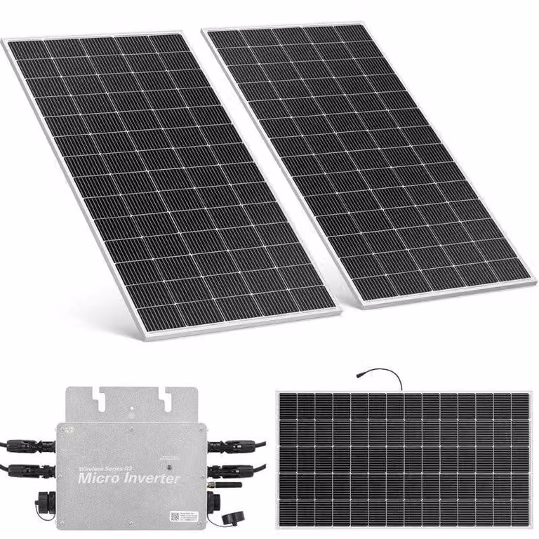 Kit di pannelli solari per balcone e giardino – Potenza di 600W con micro-inverter e grado di protezione IP65 contro le intemperie