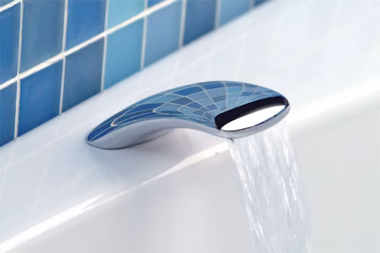 Rubinetto per vasca da bagno Sapho - Bocchetta per vasca da bagno sul bordo della vasca, larghezza 80 mm, cromo BD31051