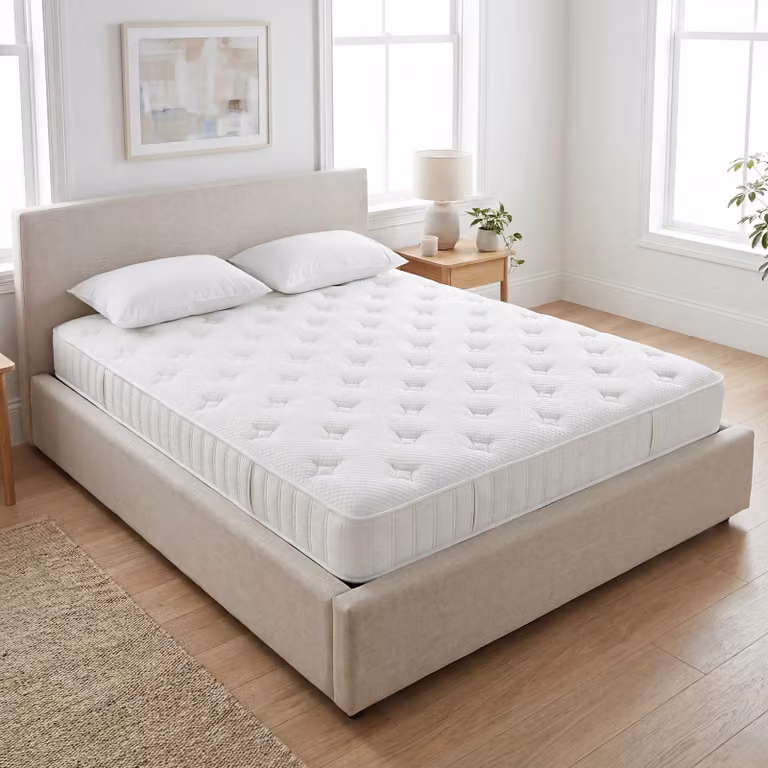 Materasso Ibrido Costway in Schiuma e Molle a Sacchetto Bianco, Altezza: 20 cm, L/P: 140 x 200 cm
