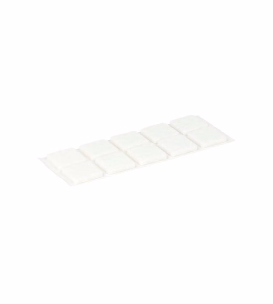 Feltrini adesivi quadrati bianchi 25x25 8 pezzi