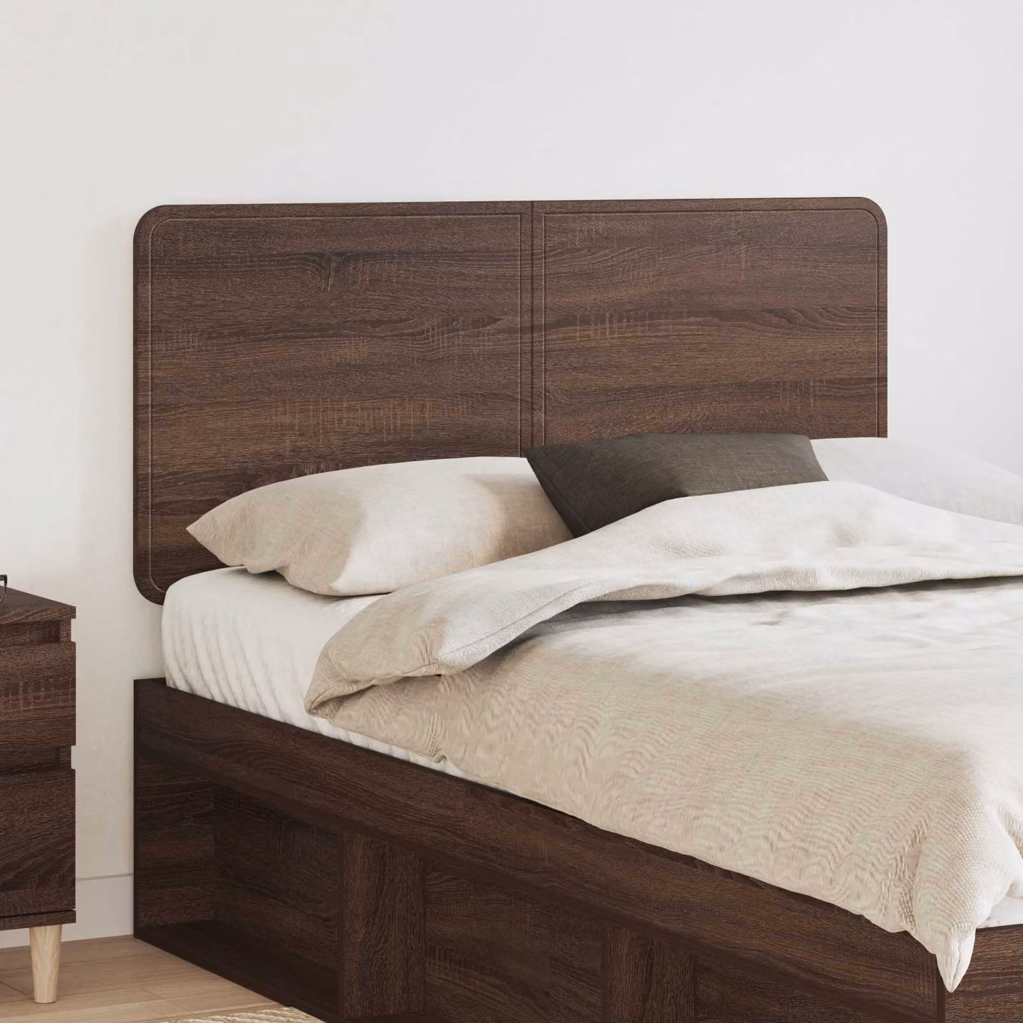Testiera per letto moderna vidaXL in legno ingegnerizzato color rovere marrone