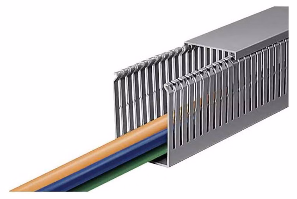 HELLERMANNTYTON T1-EF-60x80-PVC-GY Canalina di cablaggio grigia 24m 184-10218
