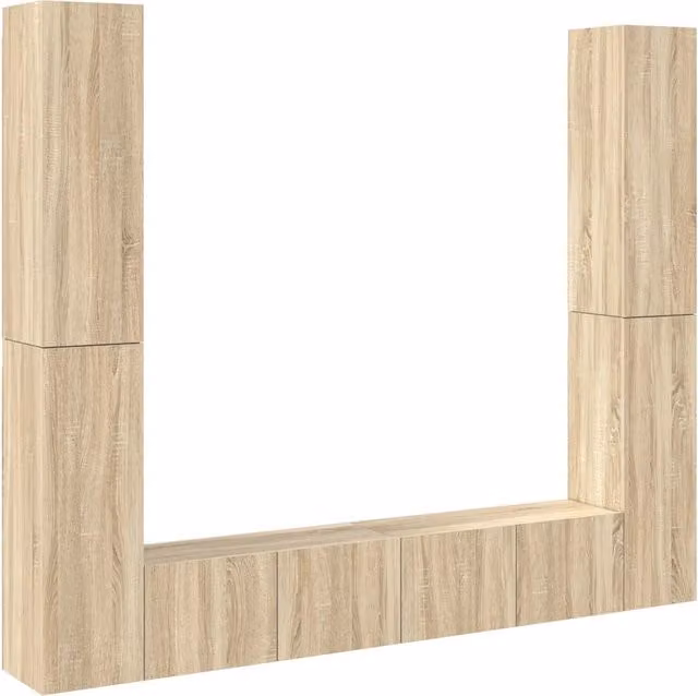 Set di Mobili Porta TV 6 pz | Armadietto TV | Mobile Porta TV Rovere Sonoma in Legno Multistrato