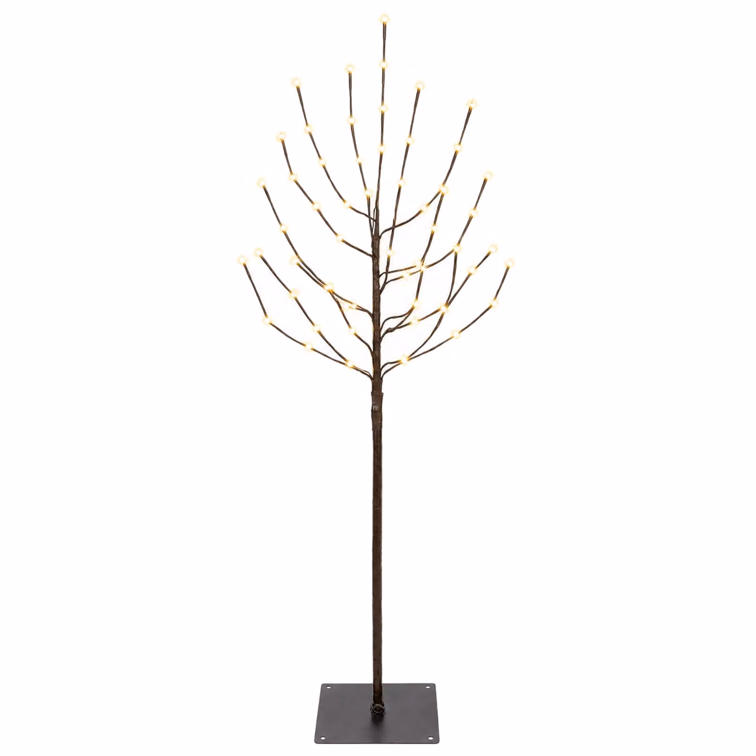 vidaXL Albero di Natale LED Nero 120 cm Acciaio 100 LED