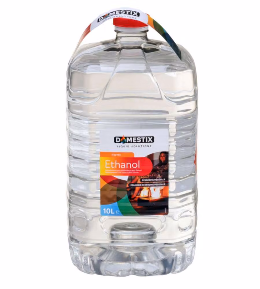 Domestix Bioetanolo Vegetale 10L per Stufe e Camini - Combustibile Ecologico