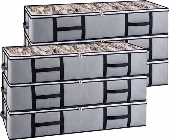 Contenitore in acciaio da 90 litri con coperchio - Deposito per biancheria da letto e indumenti