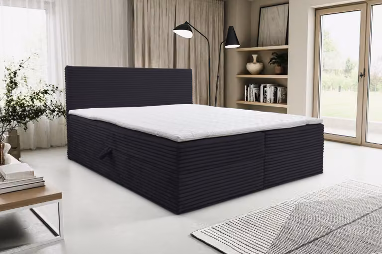 VENASI TILLY letto a molle 180x200 con reti H2/H3 materasso BLACK CORD TILIA