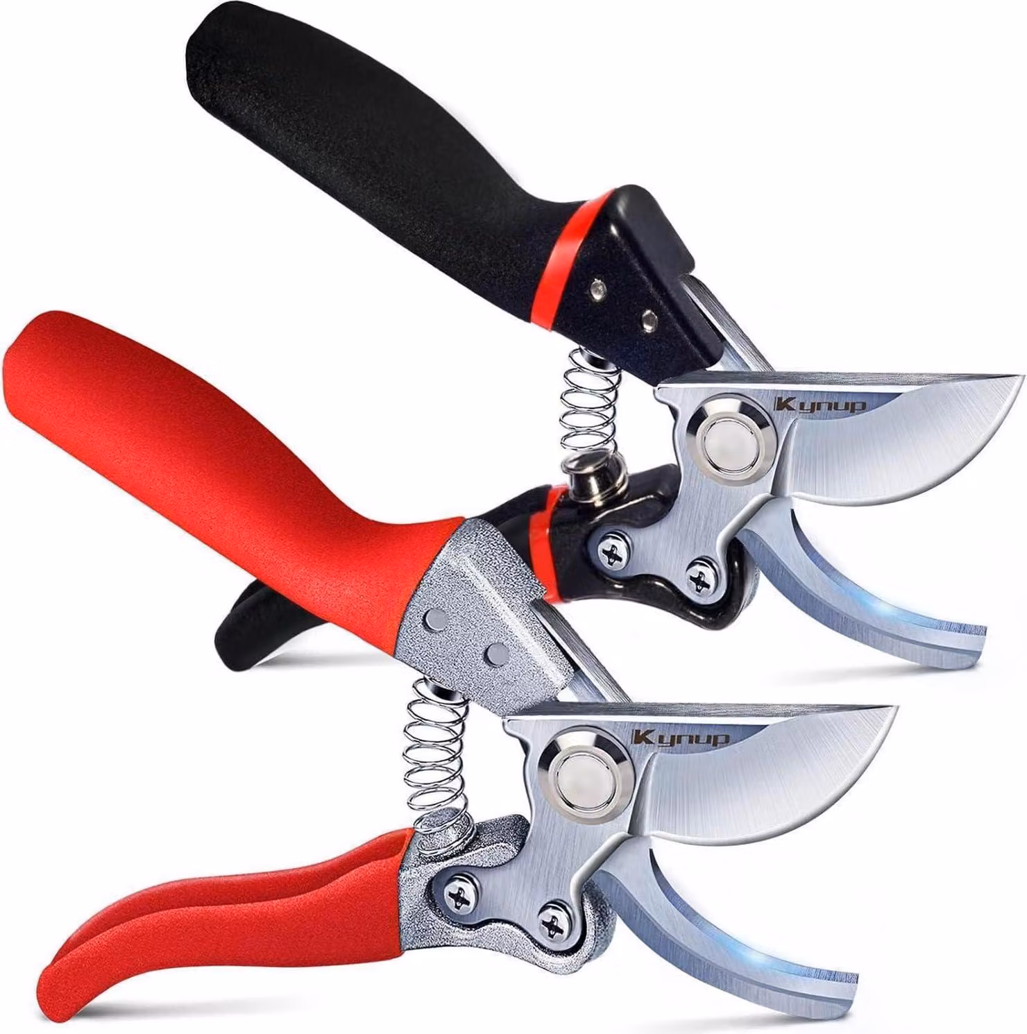 Kynup confezione da 2 cesoie da giardino professionali in acciaio SK-5 Ergonomiche