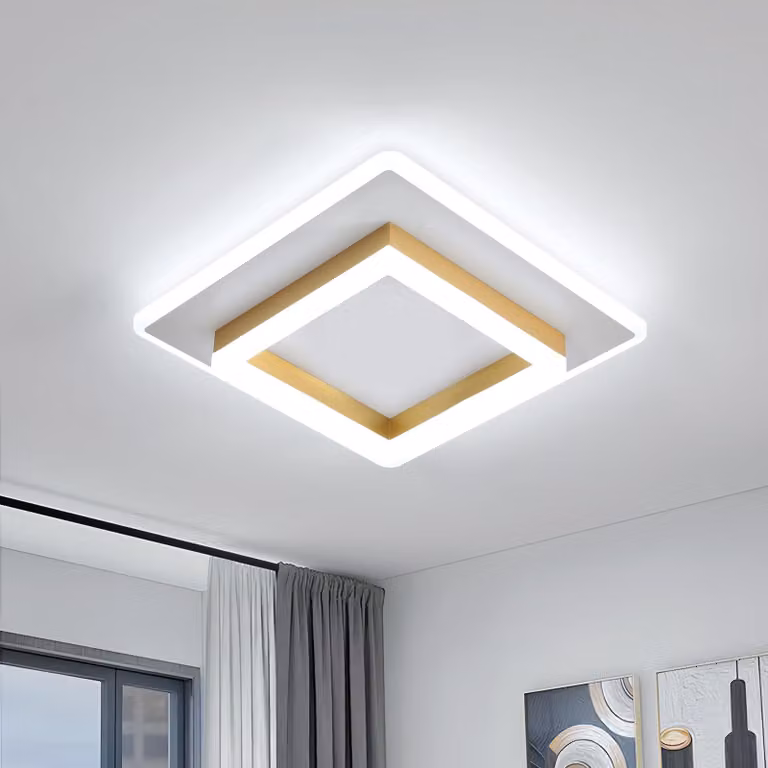 Pannello LED dorato, 30W, 3375 lumen, quadrato, 30 cm, luce bianca fredda