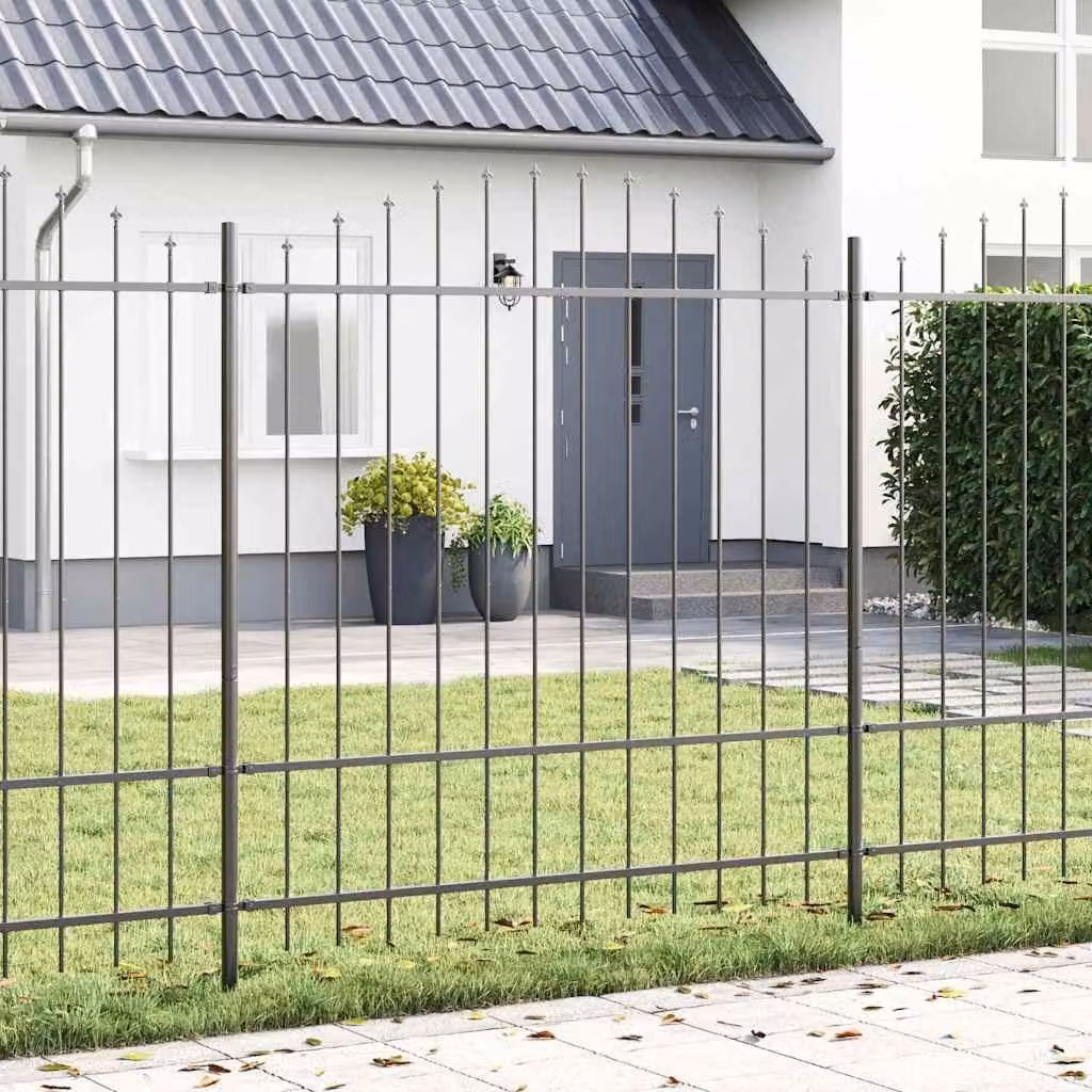 Maison Exclusive - Recinzione per giardino WOERDEN, confezione da 5 pezzi, 170 x 215 cm, colore grigio