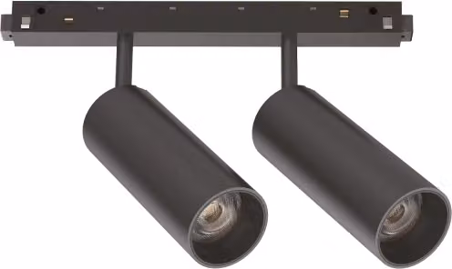 Sistema Lineare Ego Track Double Ideal-lux, Binario su Rotaia LED 24W 3000K Dimmerabile 1-10V, Colore Nero