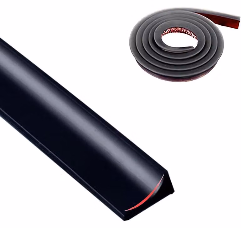 Guarnizione autoadesiva per doccia, 6 metri x 20 mm, silicone nero
