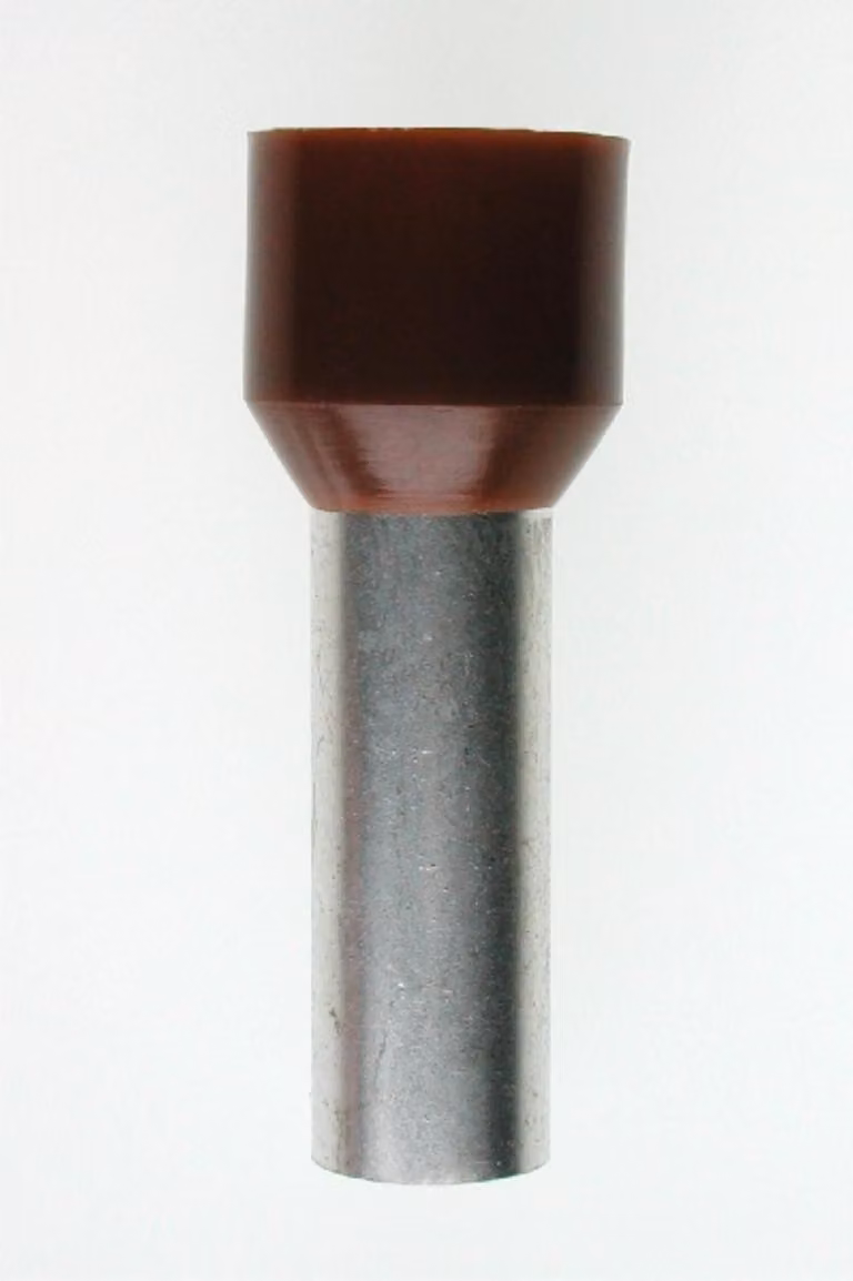 Capicorda DIN 46228 parte 4 isolati, misura L, codifica colore WE sezione 25 mm² marrone - 1 pezzo