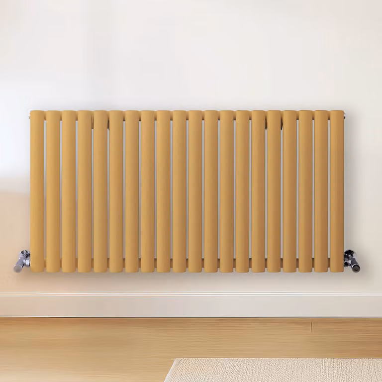Radiatore di Design Orizzontale Giallo (Autumn Giallo) - 600mm x 1180mm - Pannello Doppio  - Revive