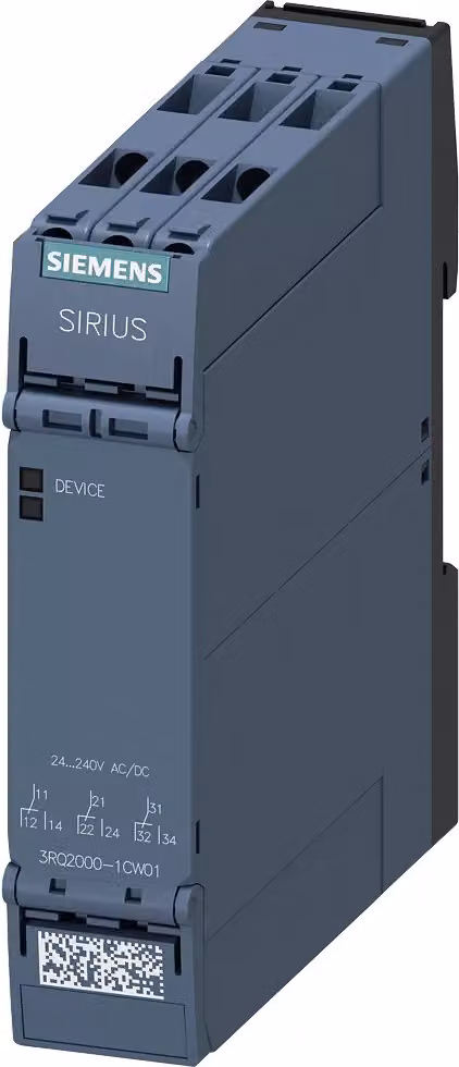Relè di accoppiamento Siemens in custodia industriale, 3 W, CA/CC 24-240 V, morsetti a vite, verniciatura a polvere 3RQ20001CW01
