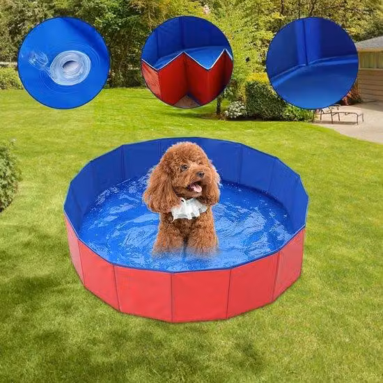 Vasca da bagno per cani di piccola taglia 60 x 20 cm - Vasca pieghevole antiscivolo per cani di piccola taglia e gatti
