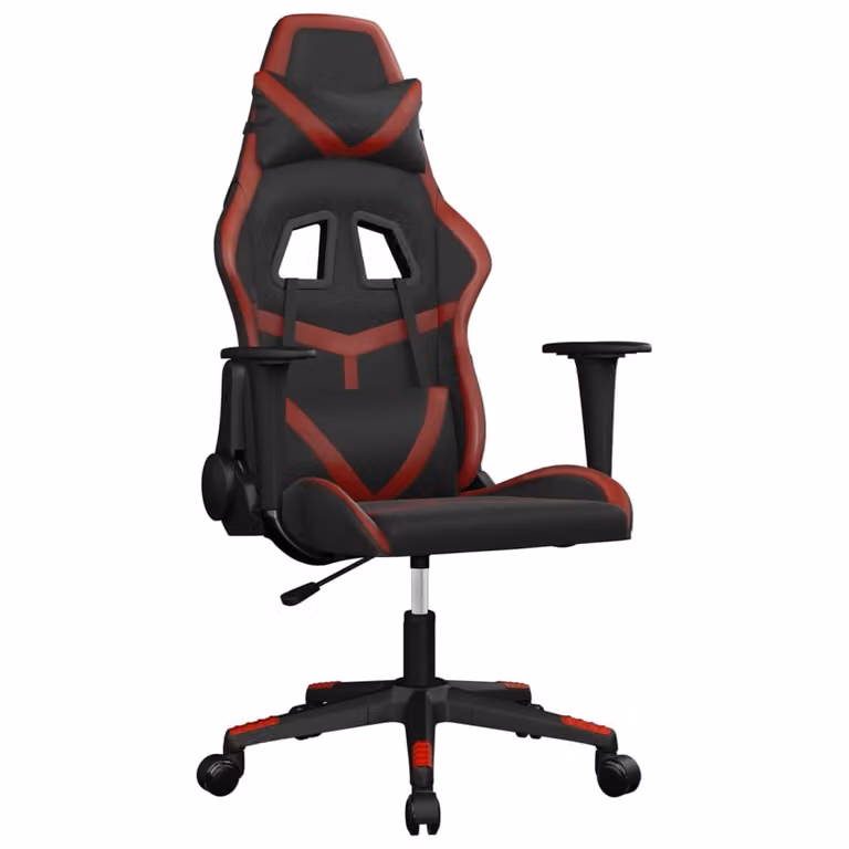 Sedia Gaming Nero e Rosso Vino in Pelle finta