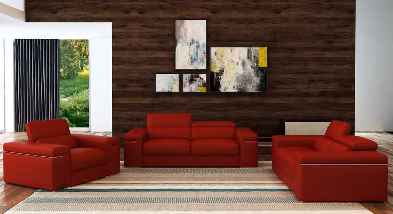 Moderne Sofagarnitur Multifunktions Couch Leder Polster Sitz Couch Garnitur 3+2