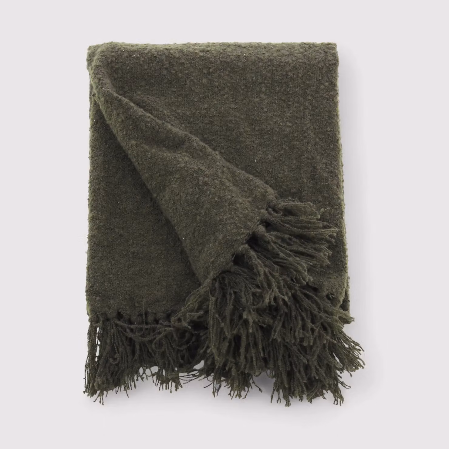 Keten - Coperta decorativa verde muschio per divano o letto