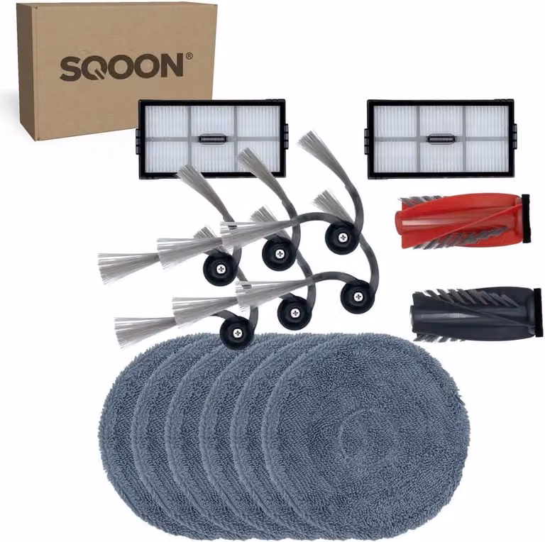 Kit di accessori per aspirapolvere Roborock Saros 10R, composto da 15 pezzi, ricambi per la pulizia