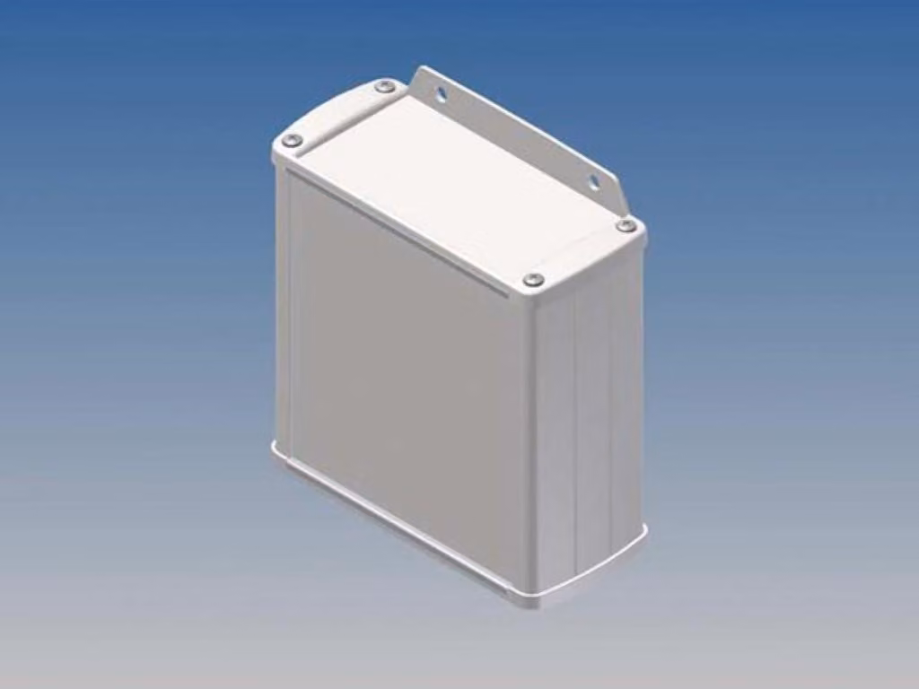 Alloggiamento in alluminio - colore bianco - 110 x 105,9 x 45,8 mm - montaggio a flangia