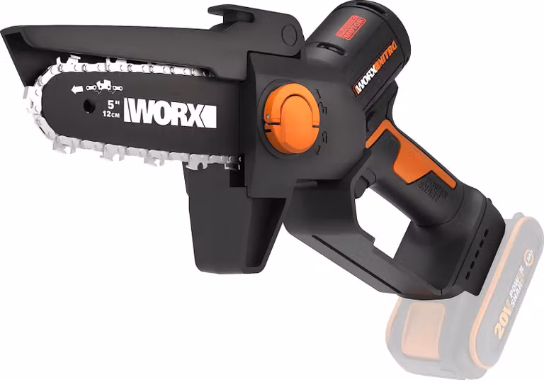 Motosega da potatura a batteria WORX 20V, barra guida da 12 cm (batteria non inclusa)