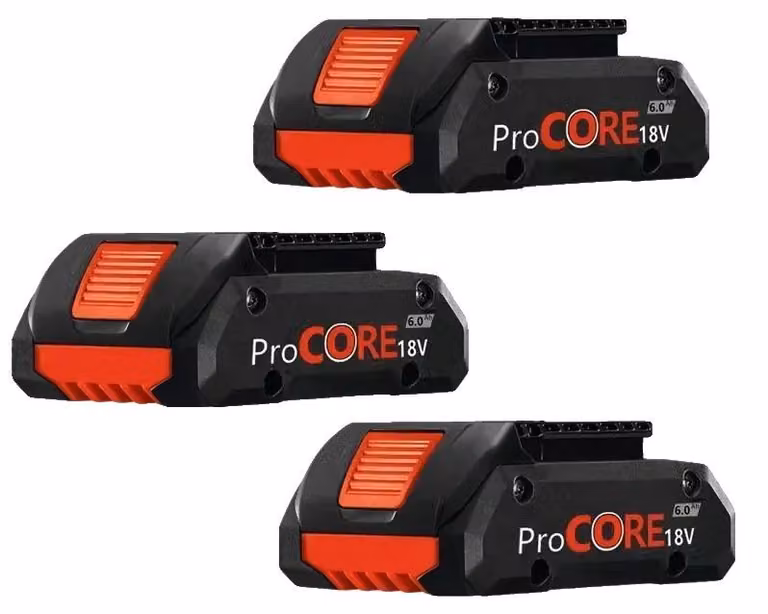 Batterie, capacità 6,0 Ah, tensione 18 V, confezione da 3