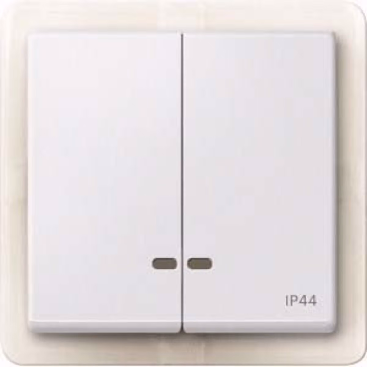 Altalena doppia con finestra di ispezione IP44, bianco polare, sistema M