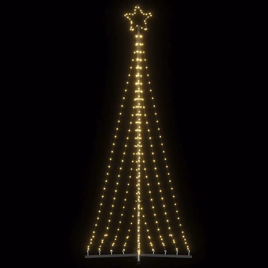 Albero di Natale con LED vidaXL, 447 LED Bianco Caldo, Altezza: 250 cm