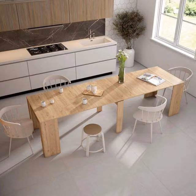 Consolle allungabile, 300, Per 14 persone, Tavolo da pranzo, Rovere RF2653