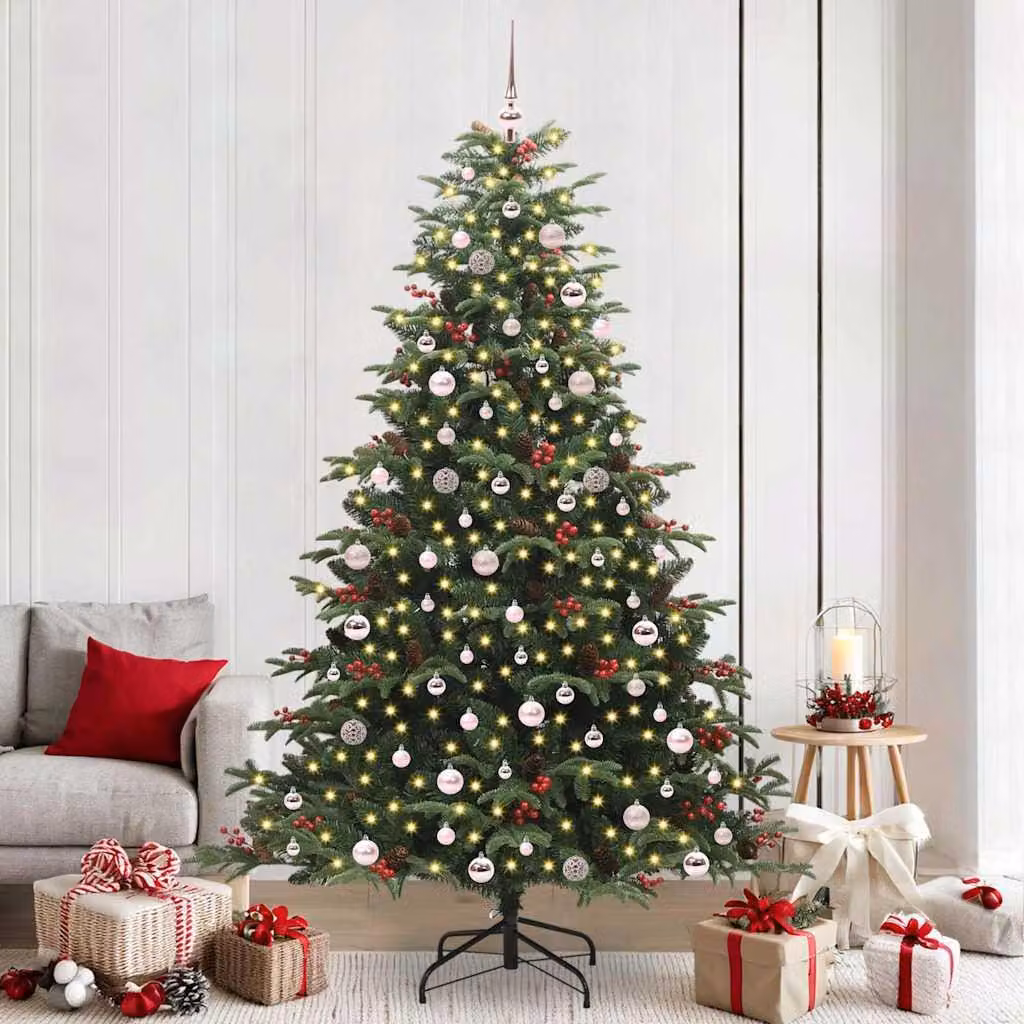 Maison Exclusive - Albero di Natale artificiale con 300 LED e supporto, verde, 240 cm