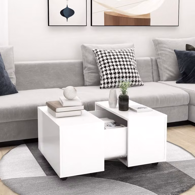 vidaXL Tavolino bianco 60x60x38 cm in legno - Tavolino - Tavolini - Tavolino da salotto - Tavoli da salotto