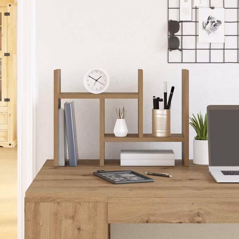 Maison Exclusive - Organizer da scrivania in rovere artigianale 34,5 x 15,5 x 35,5 cm