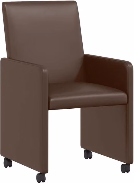 Sedie da Pranzo con Ruote 2 pz | Sedie da cucina Marrone 57 x 66 x 94 cm