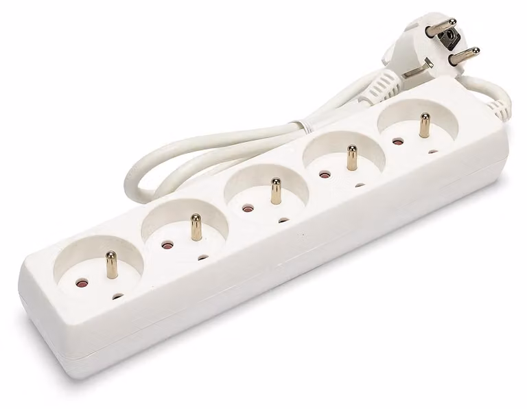 Ciabatta multipresa Velamp MULTIP-FR-5, con 5 prese, 10/16A, cavo da 3G1mm2
