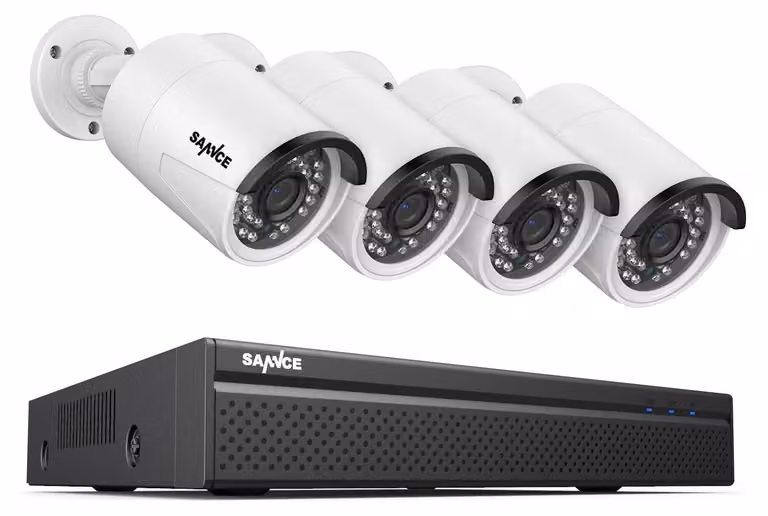 Sistema di sicurezza - Telecamera a circuito chiuso (CCTV) - Telecamera IP - Registratore NVR - Telecamera di sorveglianza - 4 telecamere IP da 3MP