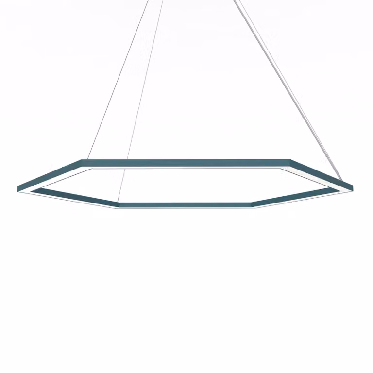 Lampada A Sospensione Esagono D90 Monocolore Opaca