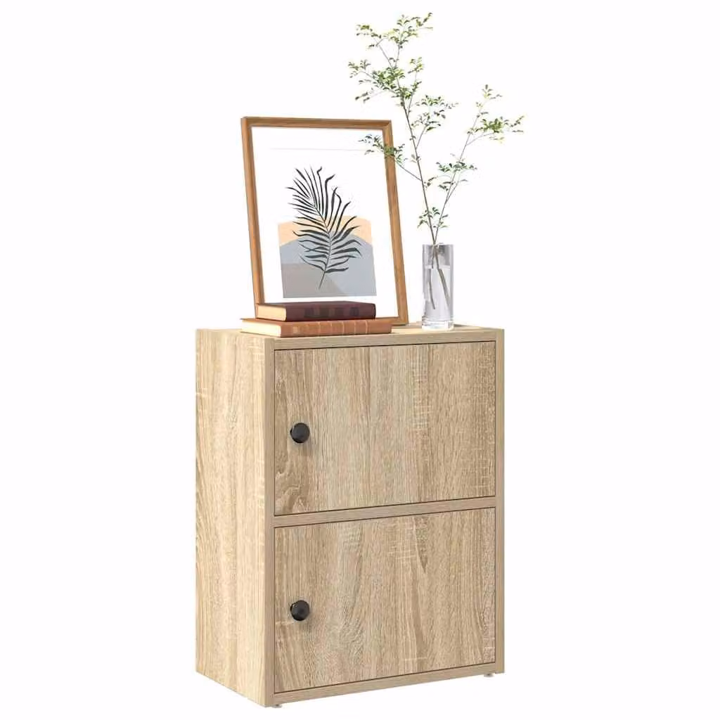 Libreria moderna vidaXL in legno multistrato e MDF, colore marrone, L 40 cm x P 24 cm x H 52 cm