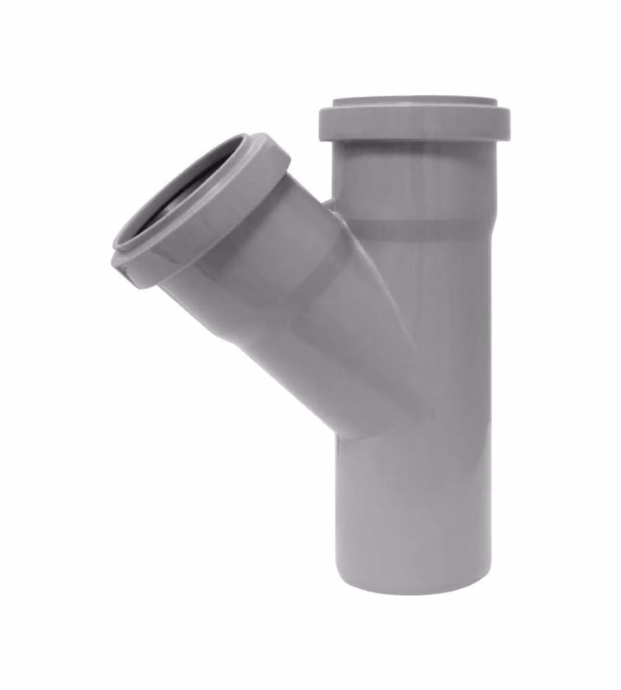Pestan HTEA ABZWEIG d.50/d.50 45° Grigio per Drenaggio in Polipropilene