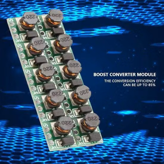 Modulo convertitore boost CC-CC da 1,5 V, 1,8 V, 2,8 V, 3 V, 3,3 V, 3,7 V, 4,2 V a 5 V - confezione da 10 pezzi per sistemi di accumulo a batteria