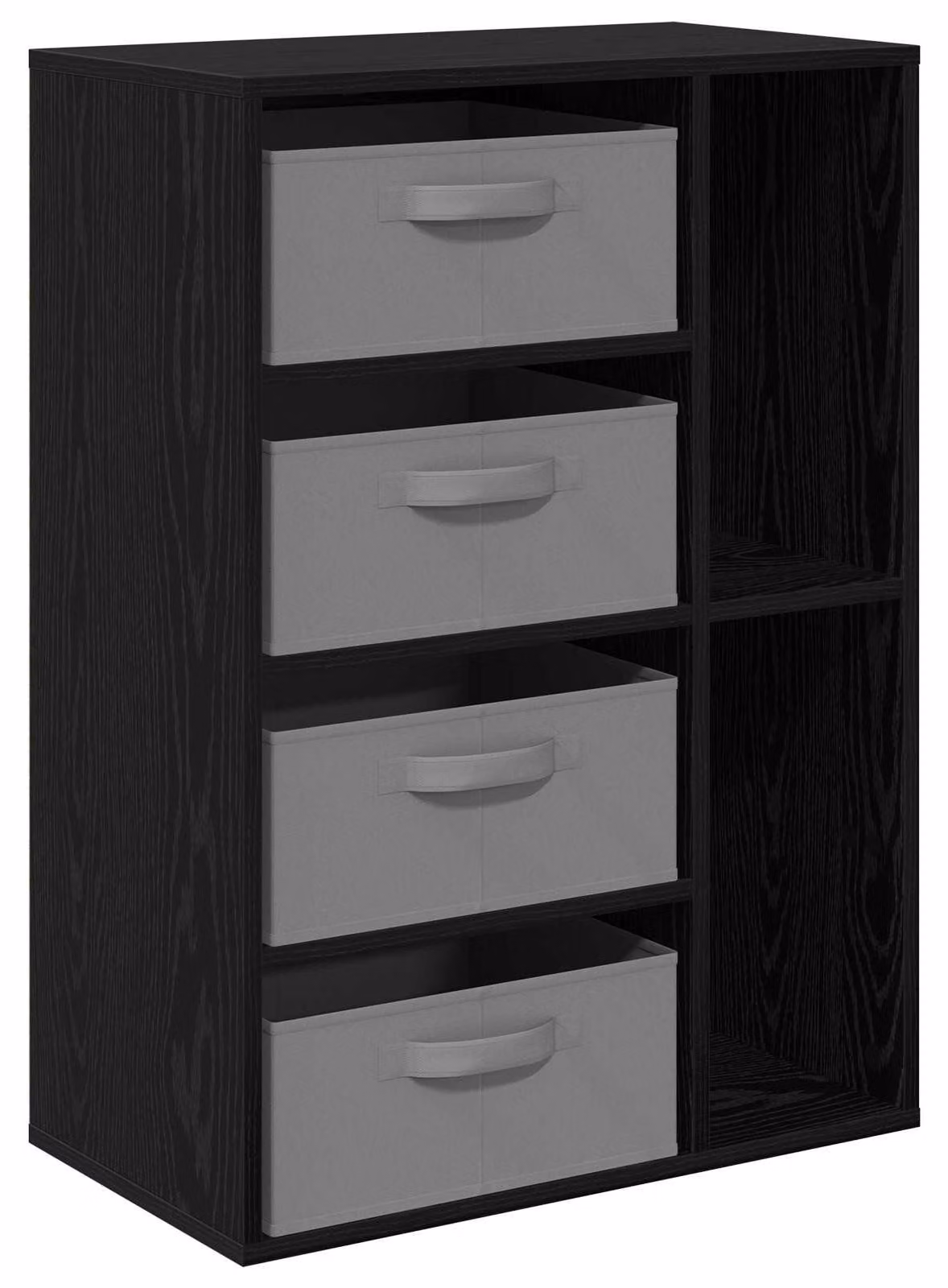 Credenza con cassetto Rovere Nero 60 x 33,5 x 84 cm