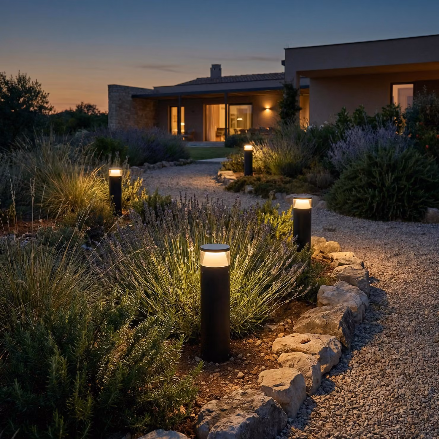 LEDS C4 Dan - Lampada da esterno, 9,7 W, luce bianco caldo, 439 lm, grado di protezione IP66, colore grigio