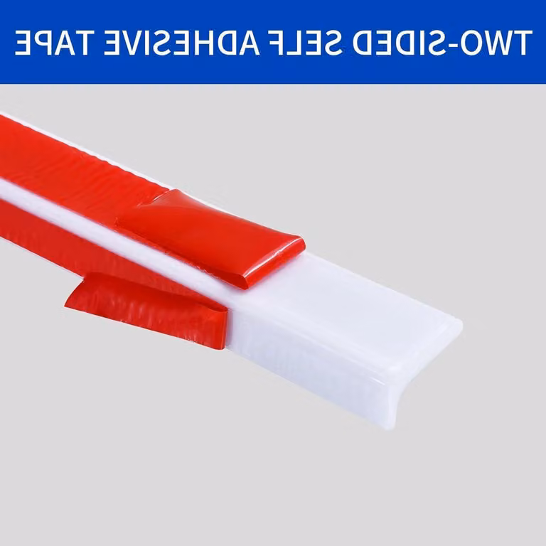 Barriera impermeabile per doccia, ideale per bagni e cucine, adatta per piatti doccia e vasche da bagno. Include adesivo a doppia faccia (1 metro, bianco)