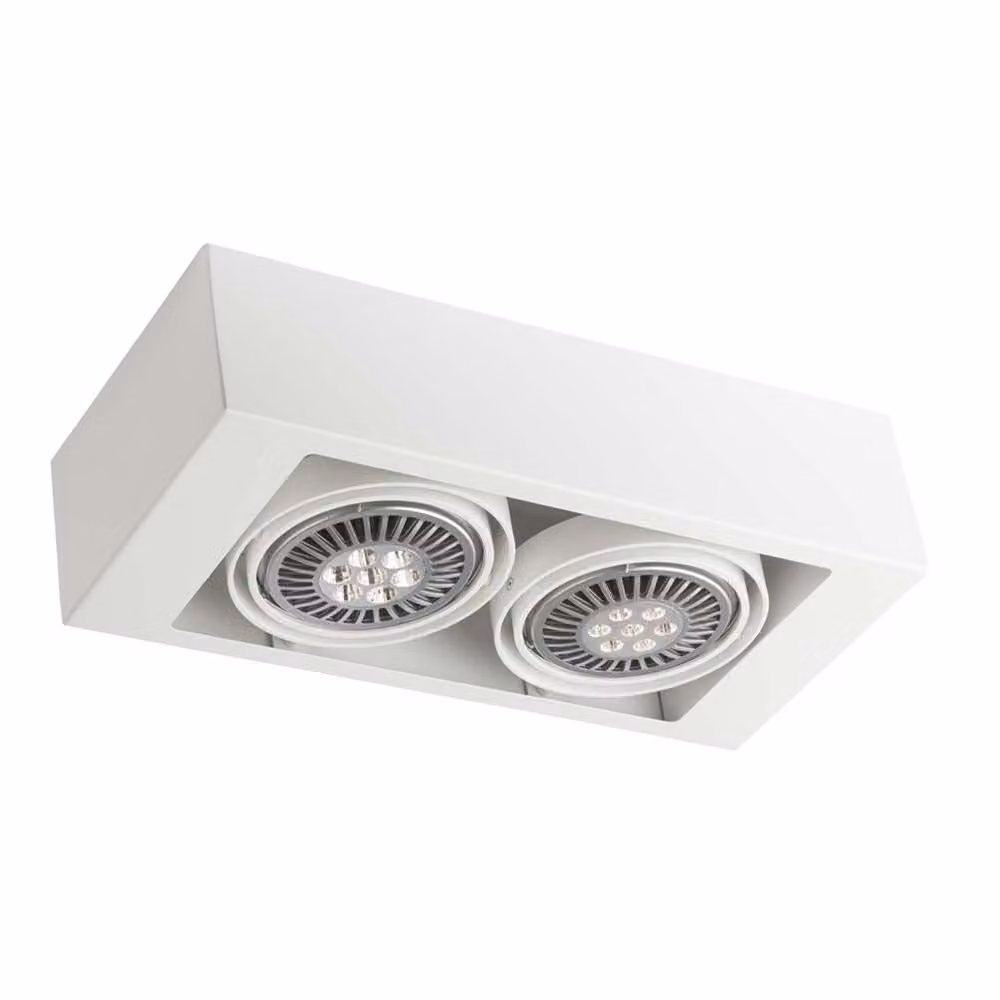 Faretto KOGA bianco 2xGU10x18W in metallo, dimensioni: 8x40x18 cm, IP20, Shilo